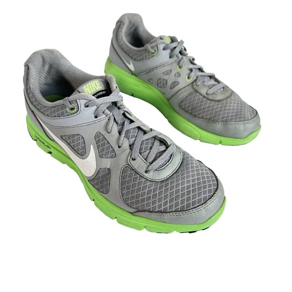 Nike Womens Lunar Forever Running Shoes Size 8.5 Gray Lime 488164-001 Sneakers - Picture 4 of 11